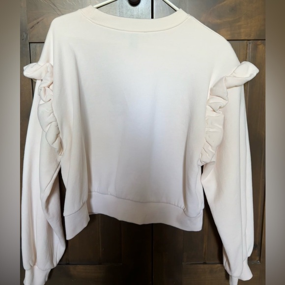 Cream ruffle sweater - Picture 3 of 3